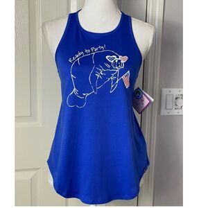 CHUBBY MERMAID " Save The Manatees" Junior Small Tank Top